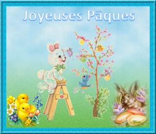 Carte postale virtuelle gratuite Joyeuses P�ques - Voir cette image en taille r�elle