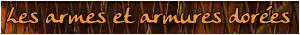 arme armure dorées