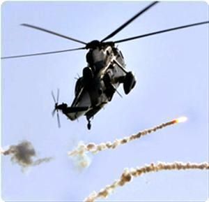 Palestine Occupee - helicoptere sioniste et roquettes
