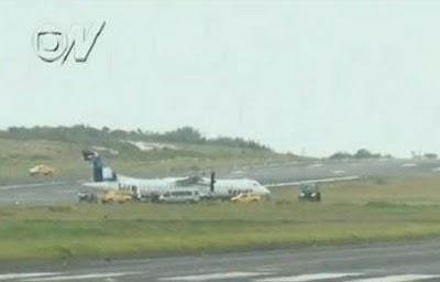 Pneus éclatés à l'atterrissage d'un avion de TRIP à Salvador