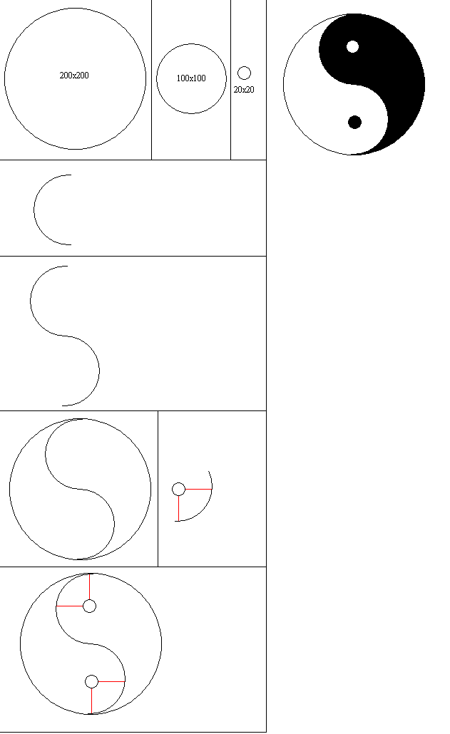 MSpaint - taijitu ou yin & yang