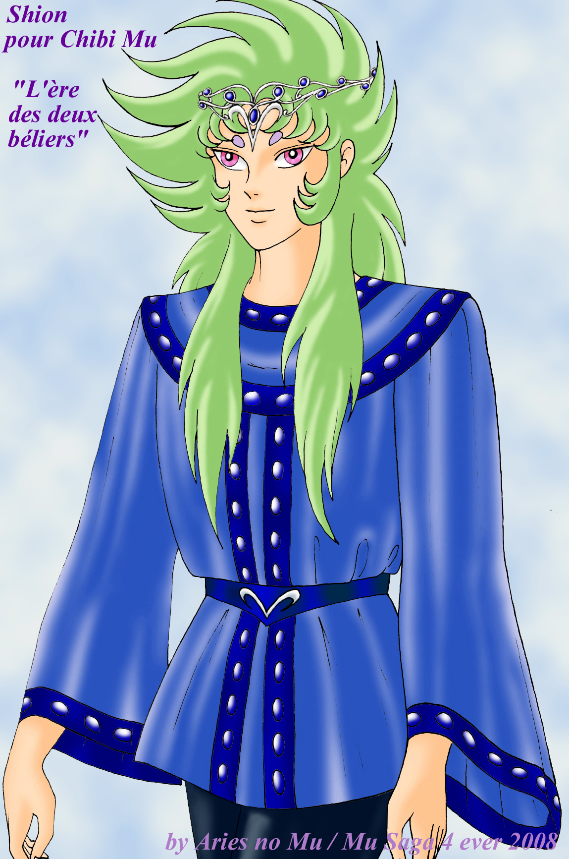 Shion mariage coloris&Atilde;&copy; bleu + fond pour Anne-Laure