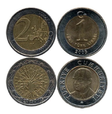 1 euro en livre turque