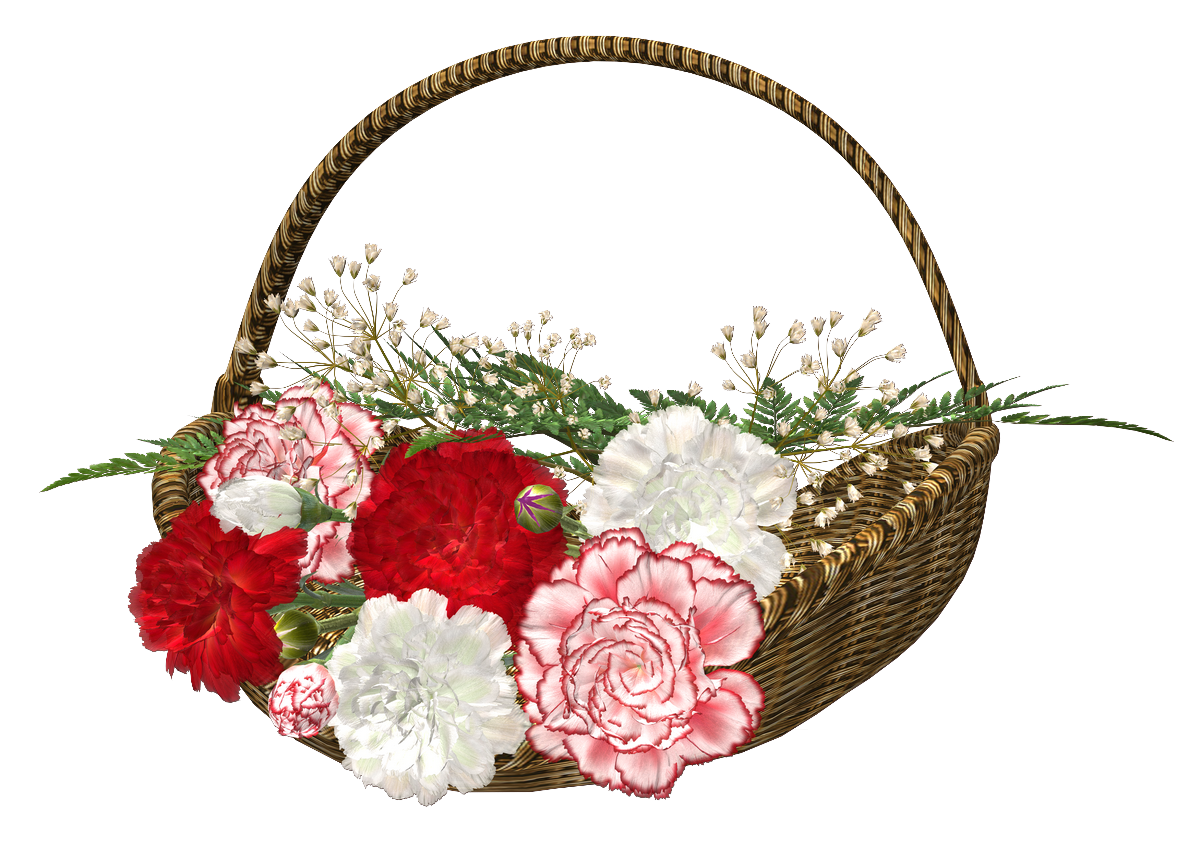 Корзина цветов картинки анимация, природа лес