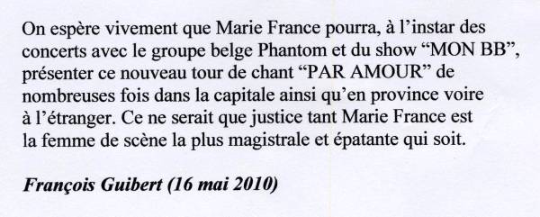 MARIE FRANCE “Par Amour” 15/05/2010 Mac/Val à VITRY-SUR-SEINE (94) : compte-rendu 100520101319853866067152