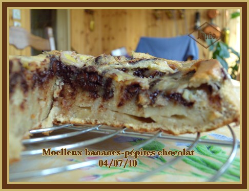 Moelleux aux bananes et pépites de chocolat + photos 100704070117683836346779