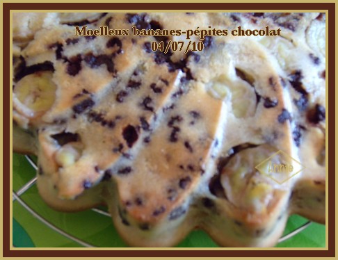 Moelleux aux bananes et pépites de chocolat + photos 100704070117683836346780