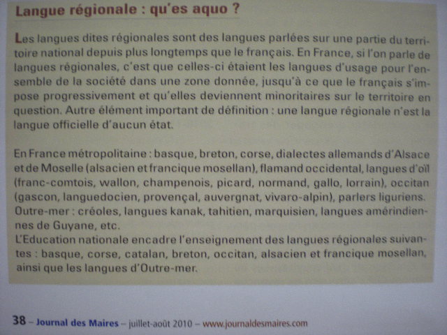 Officile erkenning van de regionale talen in Frankrijk - Pagina 2 100801095659970736501105