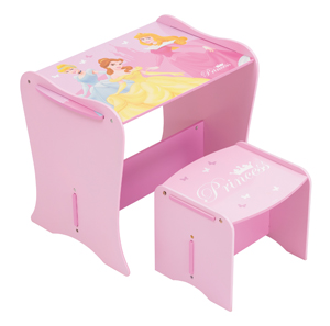 Ensemble Bureau + Tabouret Meuble Princesse Disney  